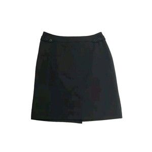 Josephine Studio - Womens Black Lined Back Zipper Closure Pencil Skirt - Size 6P